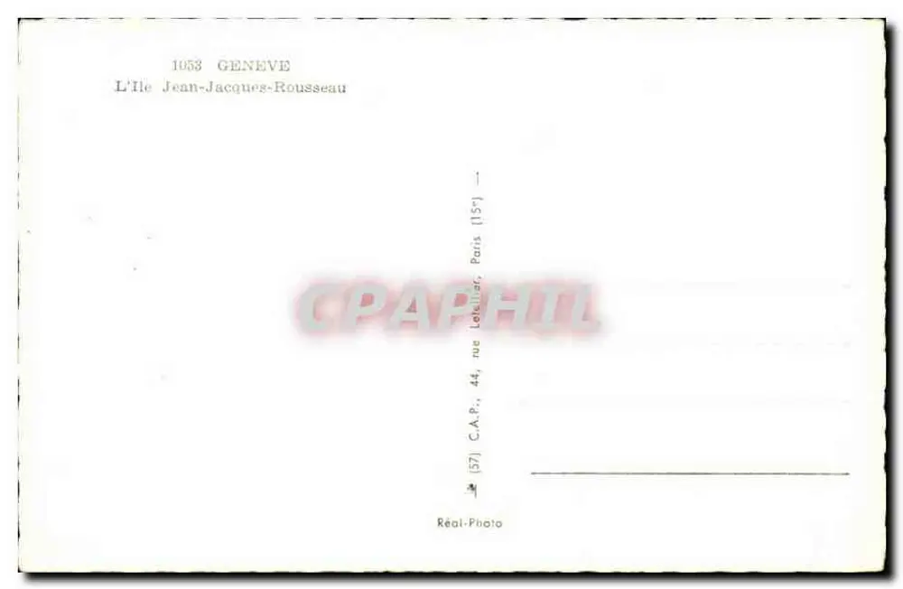 L'Île Jacques-Rousseau — Genf — Verlag C.A.P., Paris - Rückseite