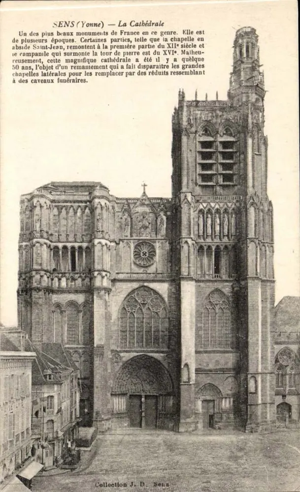 Sens (Yonne) — A Catedral — Coleção J. D. Sena - Frente