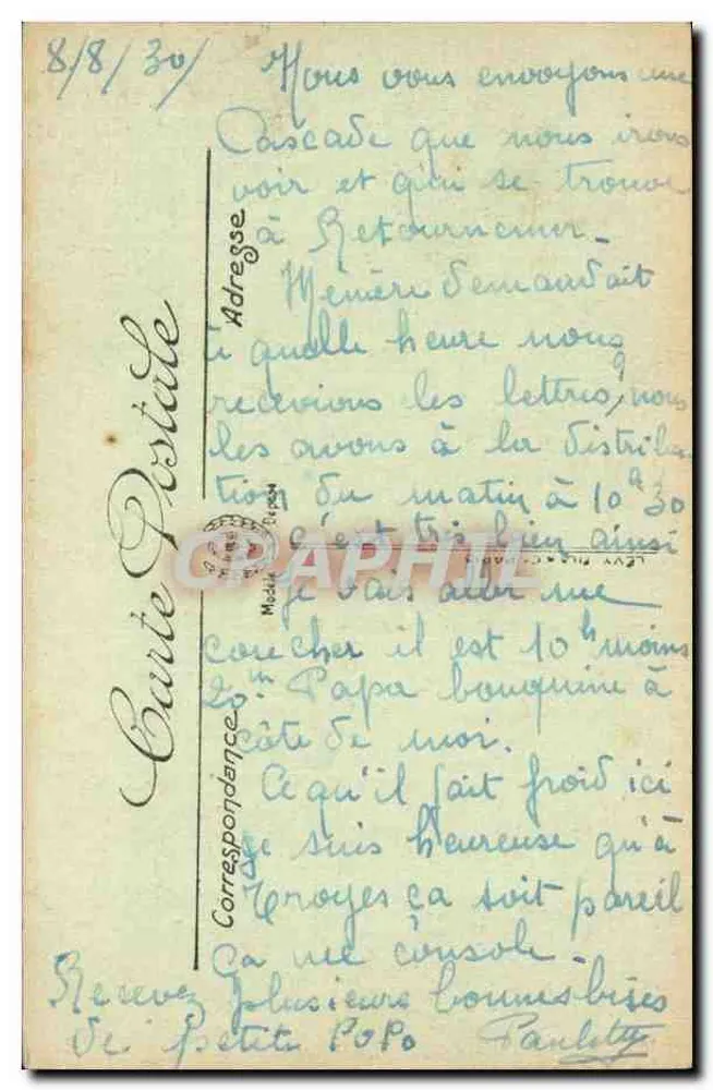Gérardmer — A Cachoeira e Carlos Magno — Edição Zeigler LL, n°126 - Verso
