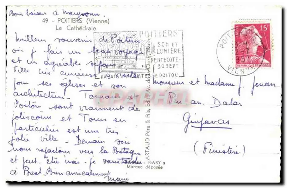 Poitiers — Kerk — Gaby - Achterkant