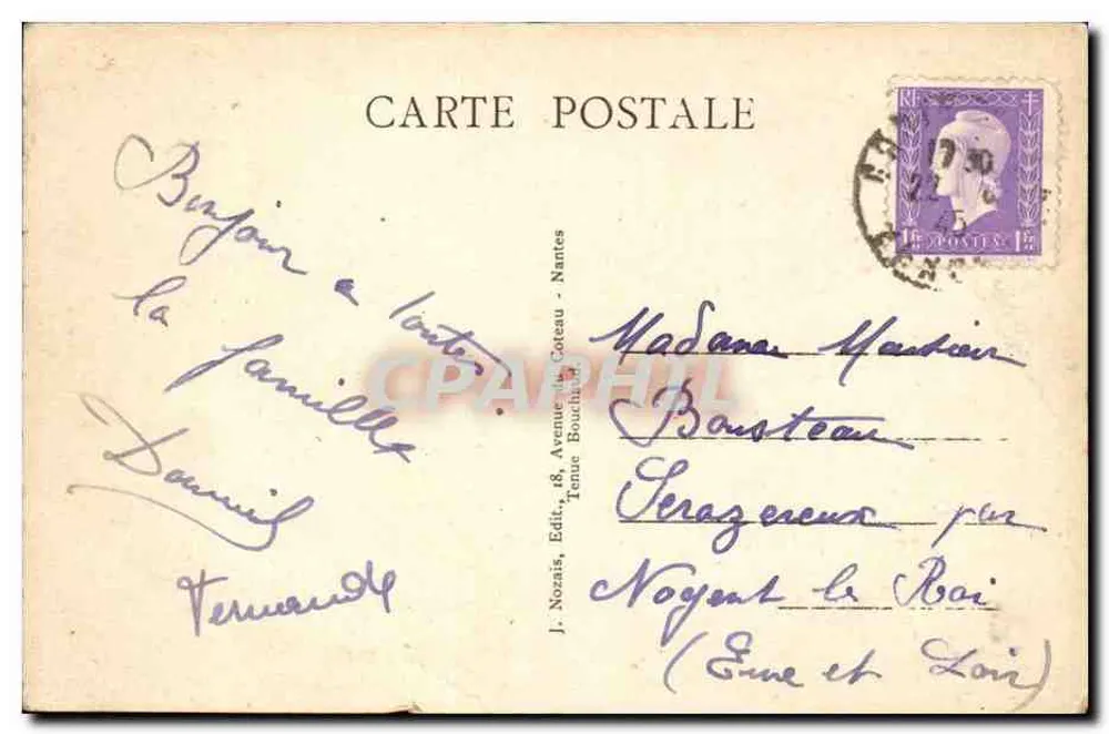 St-Gilles-sur-Vie (Vendée) — La Belle plage de sable fin — J. Nozaïs, 39 - Verso