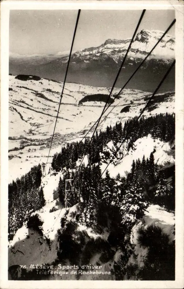 Mégeve - Wintersport - Seilbahn Rochebrune - Vorderseite