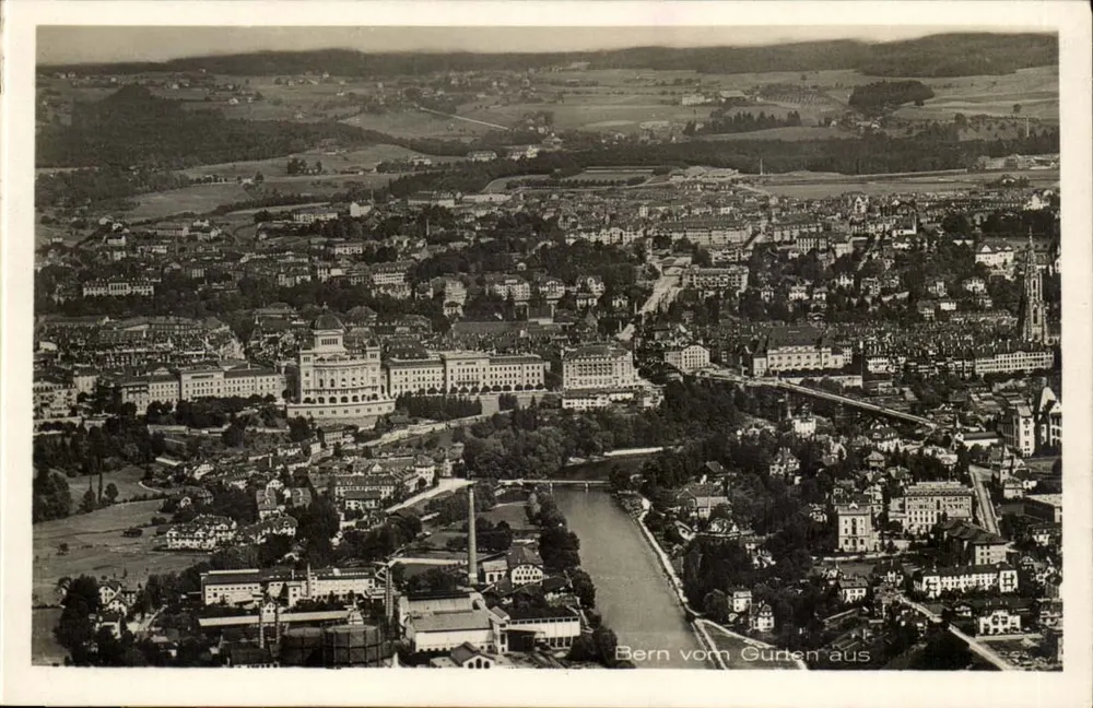 Bern vom Gurten aus — Luftbild — Edition Photoglob, Zürich, f 4576 - Vorderseite