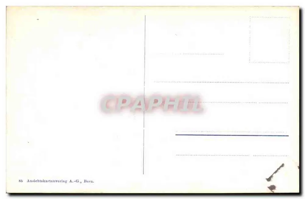 Bern. Parlamentsgebäude — Bundeshaus — Ansichtskartenverlag A.-G., Born. n°85 - Rückseite