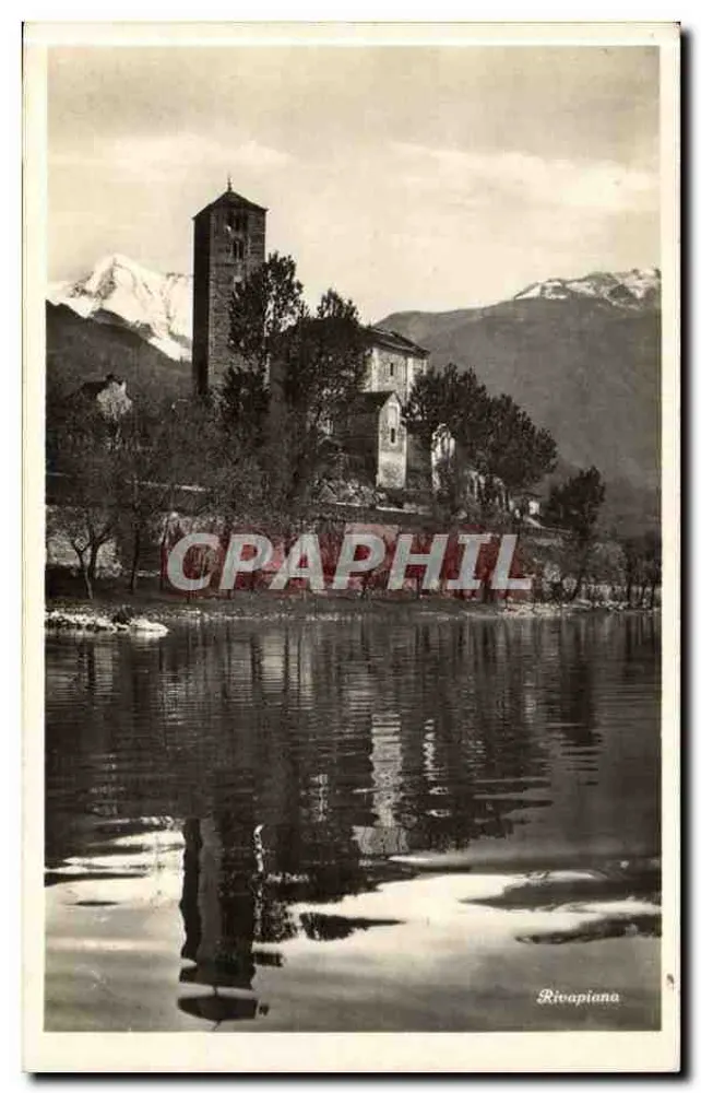 Rivapiana — Chiesa e montagne innevate — Edition Photoglob, Zurigo, n. d. 129 - Recto