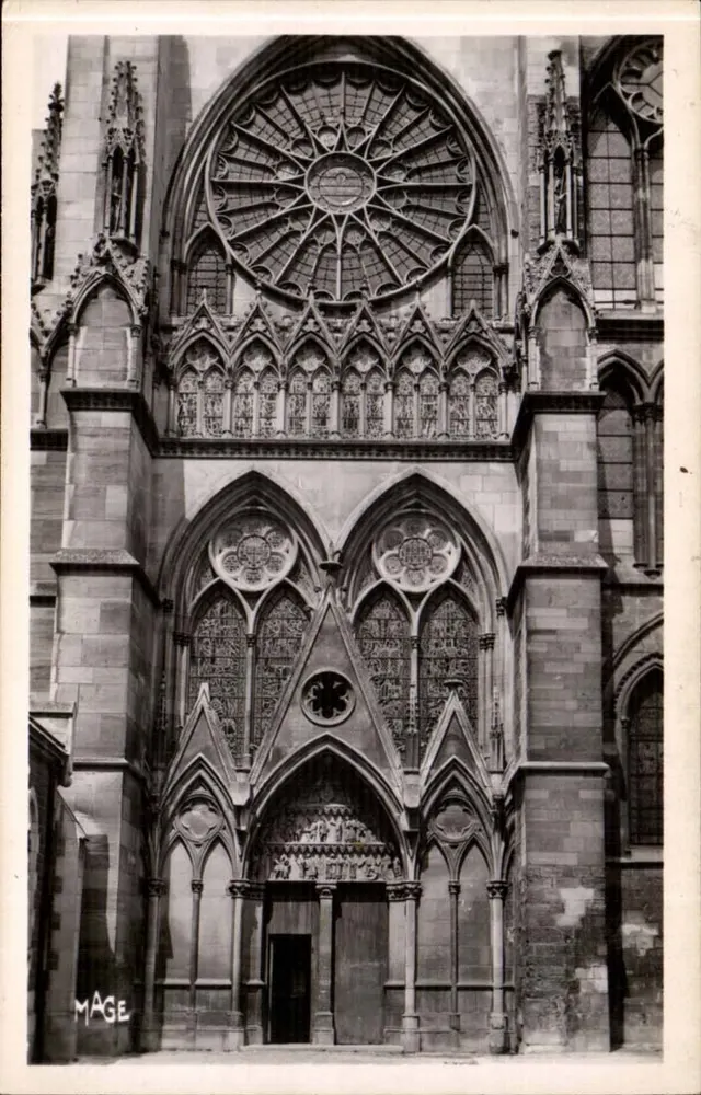 Châlons-sur-Marne — Portal der Kathedrale — G. Riant, Verlag, Paris - Vorderseite