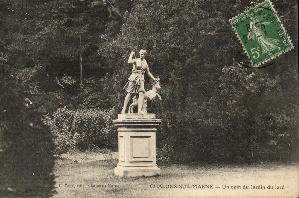 Chalons-sur-Marne — Ein Eckchen des Gartens — L. Coex, Verlag, Chalons-sur-Marne - Vorderseite
