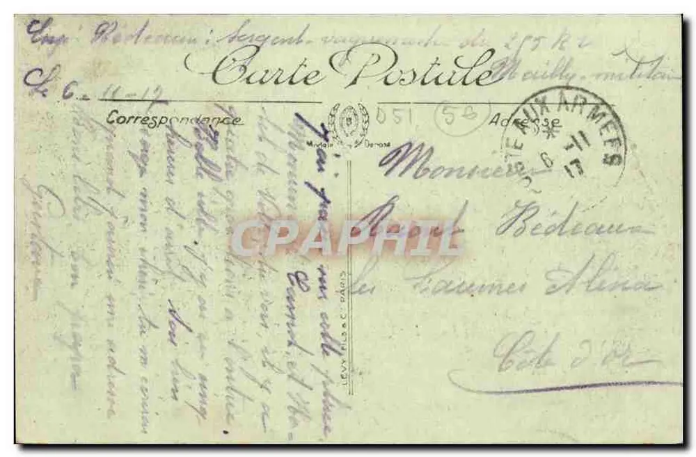 Châlons-sur-Marne — Das Rathaus und die Kirche Notre-Dame — LL, n°43 - Rückseite