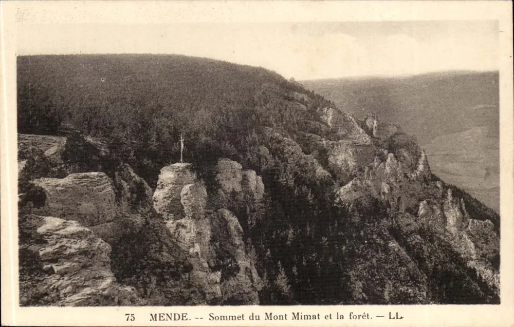 Mende — Gipfel des Mont Mimat und das Waldgebiet — LL - Vorderseite