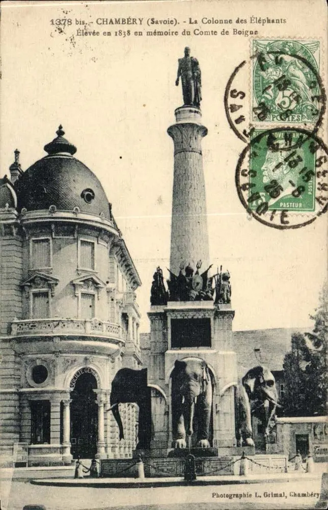 Chambéry (Savoie) — La Colonne des Éléphants — Photographie L. Grimal, Chambéry - Vorderseite
