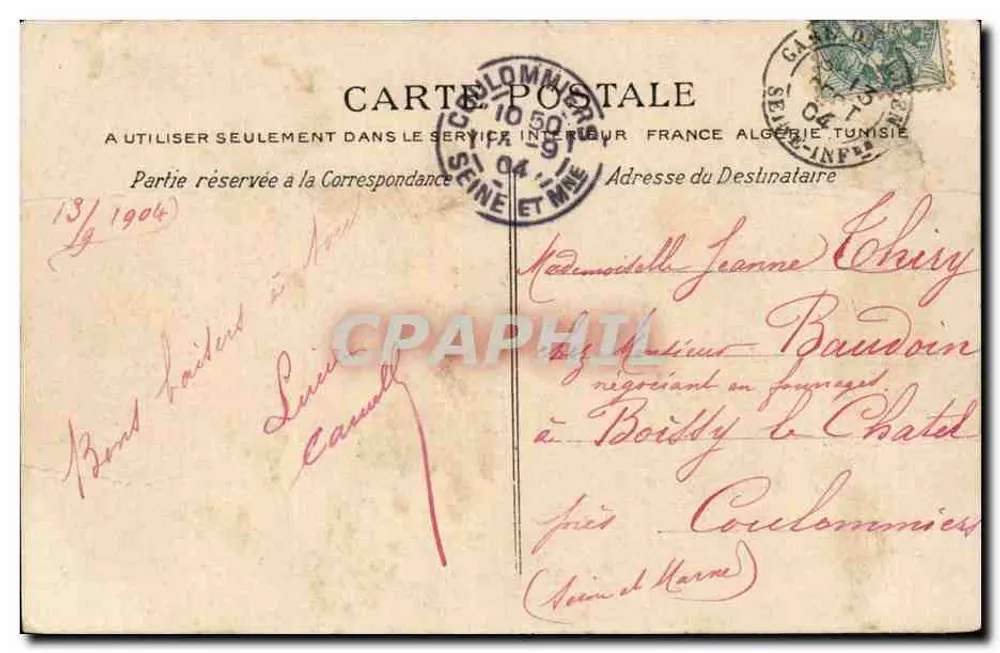 El Viejo Calvario en Rouen — Tarjeta postal antigua — n°2222 - Reverso