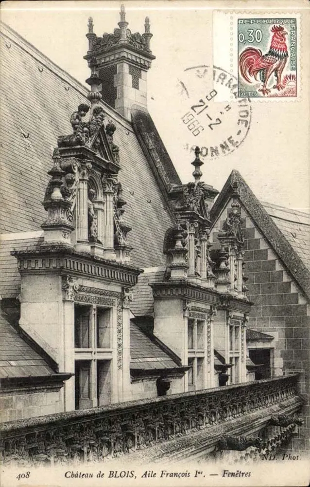 Schloss BLOIS, Flügel François 1er — Fenster — ND. Fot. — n°408 - Vorderseite
