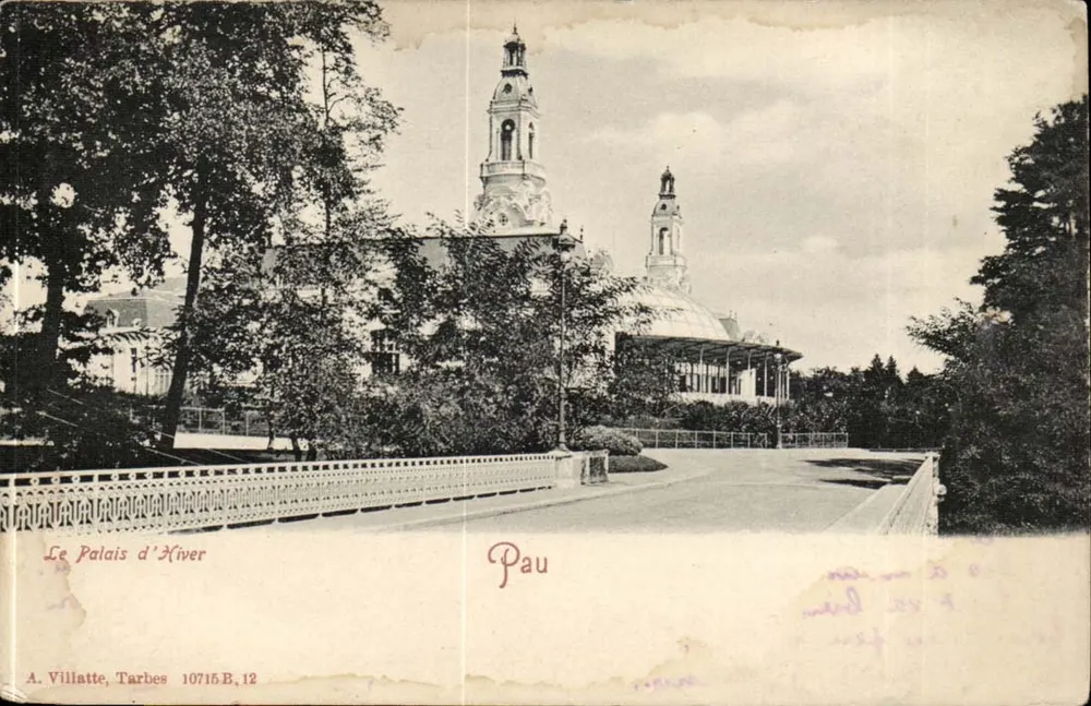O Palácio de Inverno — Pau — A. Villatte, Tarbes 10715 B.12 - Frente