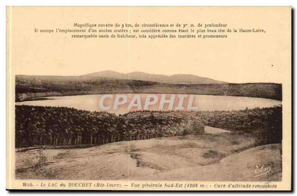 See du Bouchet (Haute-Loire) — Allgemeiner Blick Südosten (1208 m) — Verlag: Éditions d'Art Marcérit Brémont, Le Puy - Vorderseite