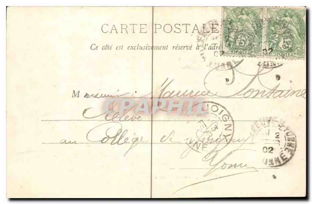 Avallon - Portal de São Lazaro — editor desconhecido, número de série não visível - Verso
