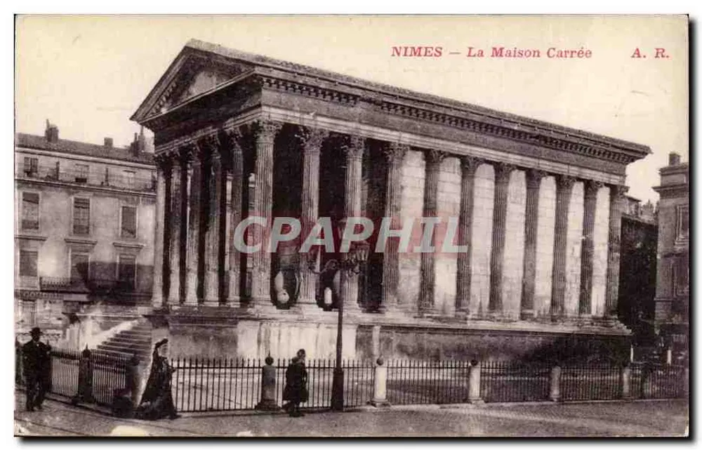 Nîmes — A Casa Carrée — A. R. - Frente