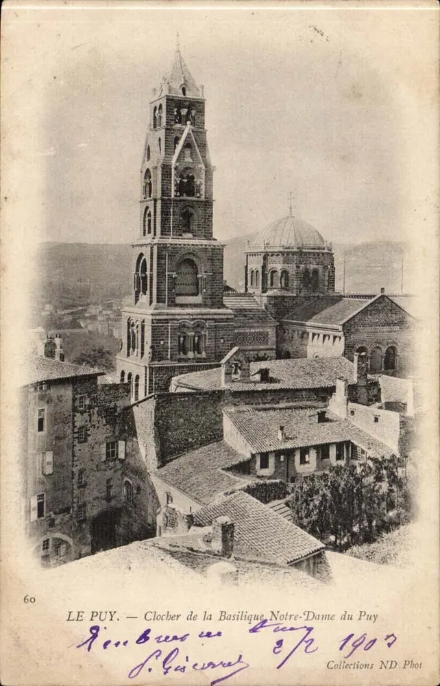 Le Puy — Turm der Basilika Notre-Dame du Puy — Collections ND Phot, n°60 - Vorderseite