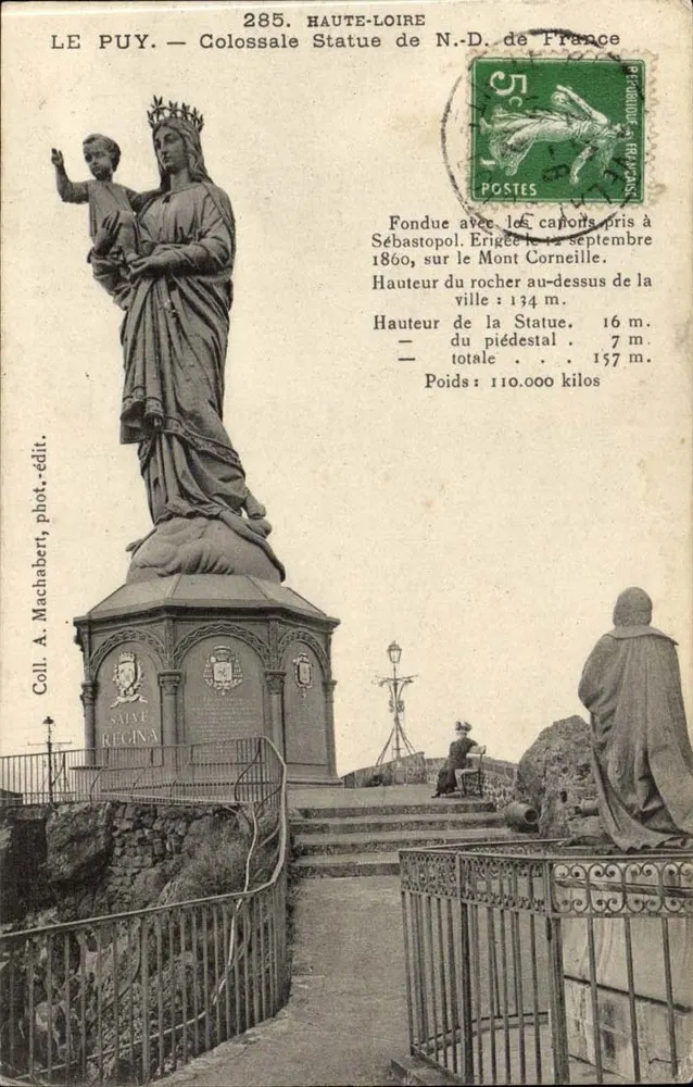 Le Puy — Kolossale Statue der N.D. de France — Coll. A. Machabert, phot.-edit. - Vorderseite