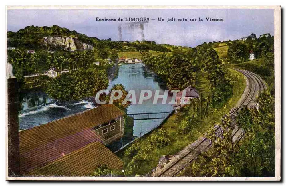 Umgebung von LIMOGES — Ein schöner Platz am Fluss Vienne — Verlag: Französisch gefertigt, Beetele-Verfahren - Vorderseite
