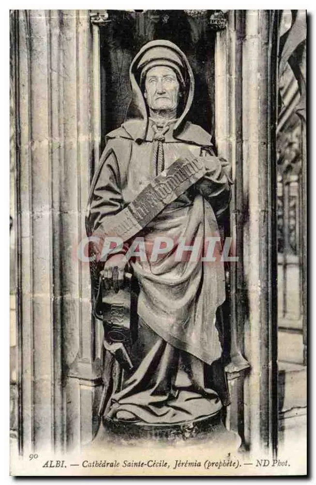 Albi — Kathedrale Sainte-Cécile, Statue Jeremias (Prophet) — ND Fotografie - Vorderseite
