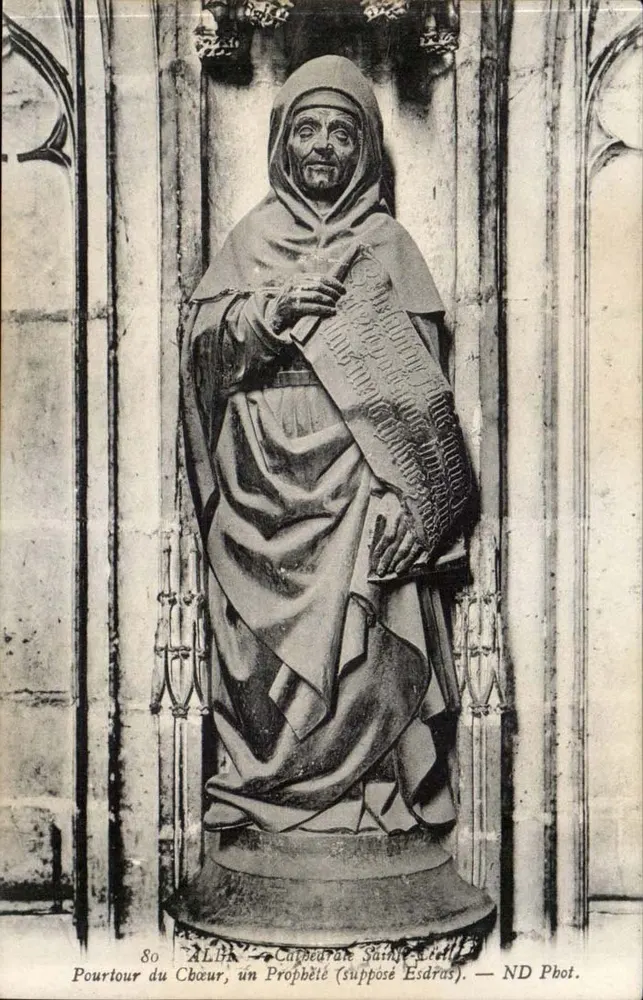 Statue des Pourtour du Chœur, ein Prophet (vermutlich Esdras) — Kathedrale Sainte — ND Phot. - Vorderseite