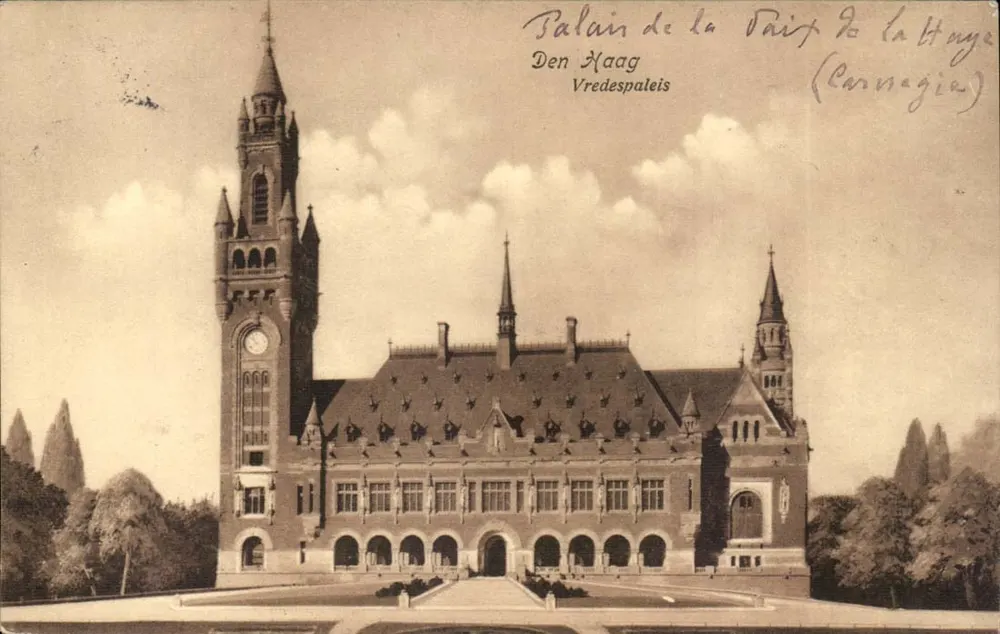 Palácio da Paz em Haia — Vredespaleis — editor desconhecido, número de série não visível - Frente