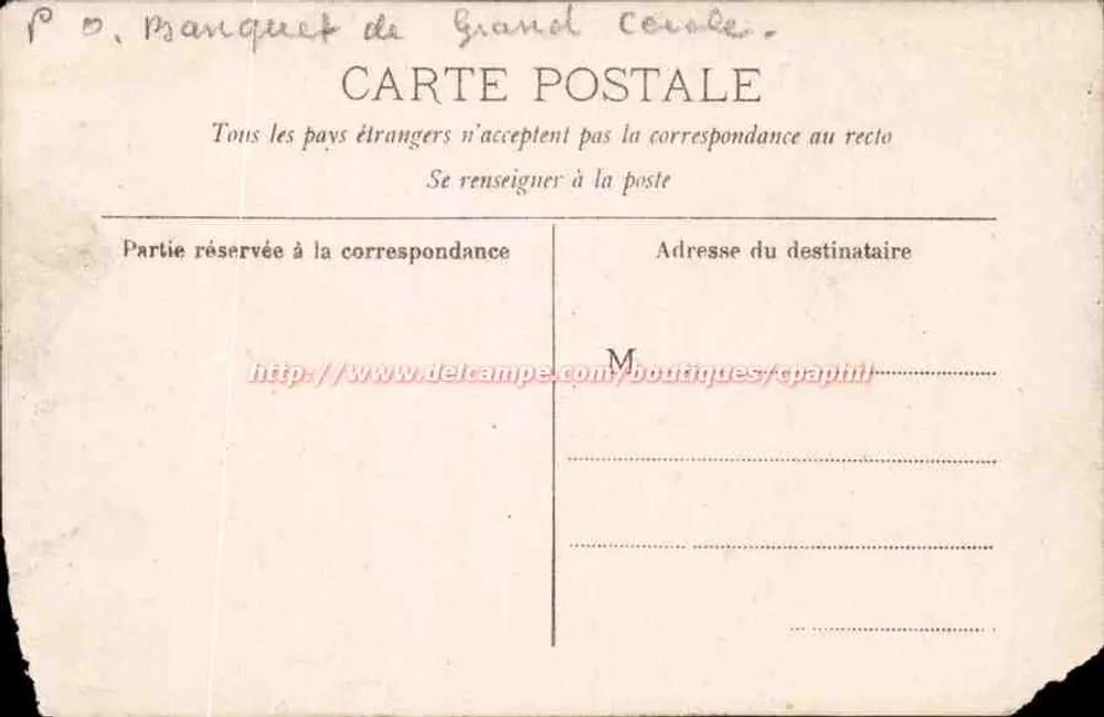 Manququet de Grand Cercle — Mitgliederversammlung — Verlag unbekannt - Rückseite
