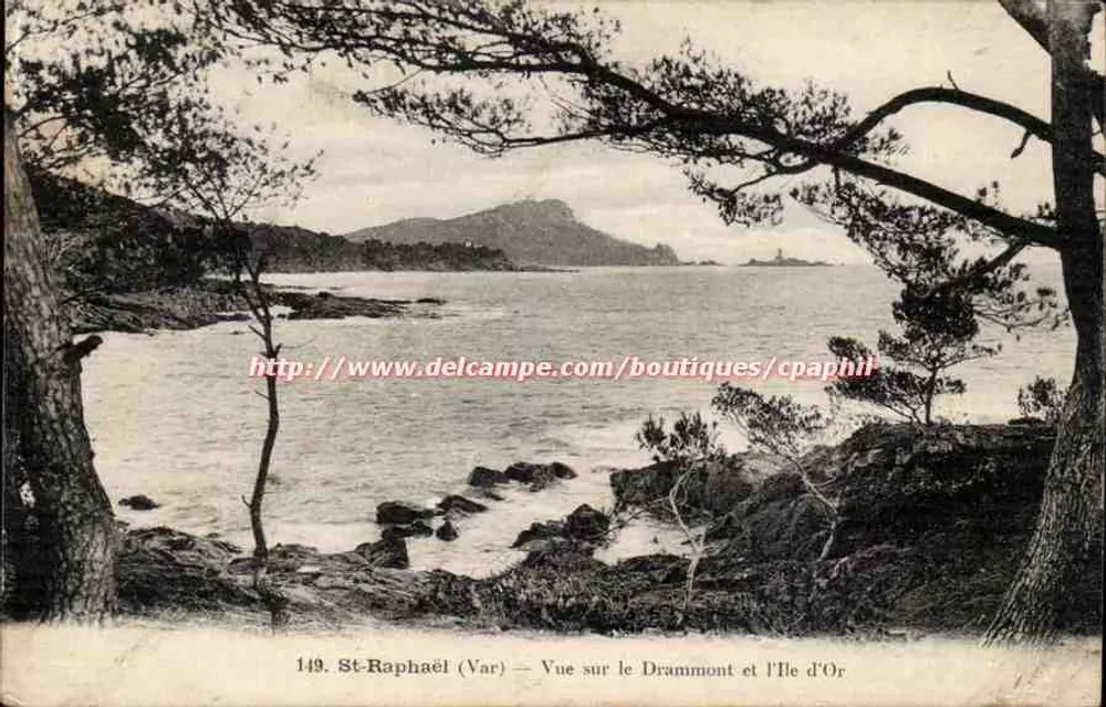 St-Raphaël (Var) — Aussicht auf den Drammont und die Île d'Or — Verlag Delcampe, n° 149 - Vorderseite