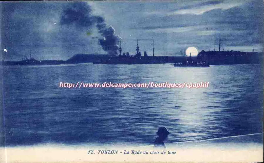 Toulon - A Baía sob a luz da lua — edição Delcampe - Frente