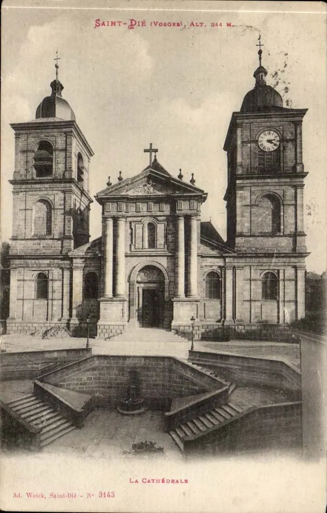 Saint-Dié (Vosges) — A Catedral — Ad. Woick, N° 3143 - Frente