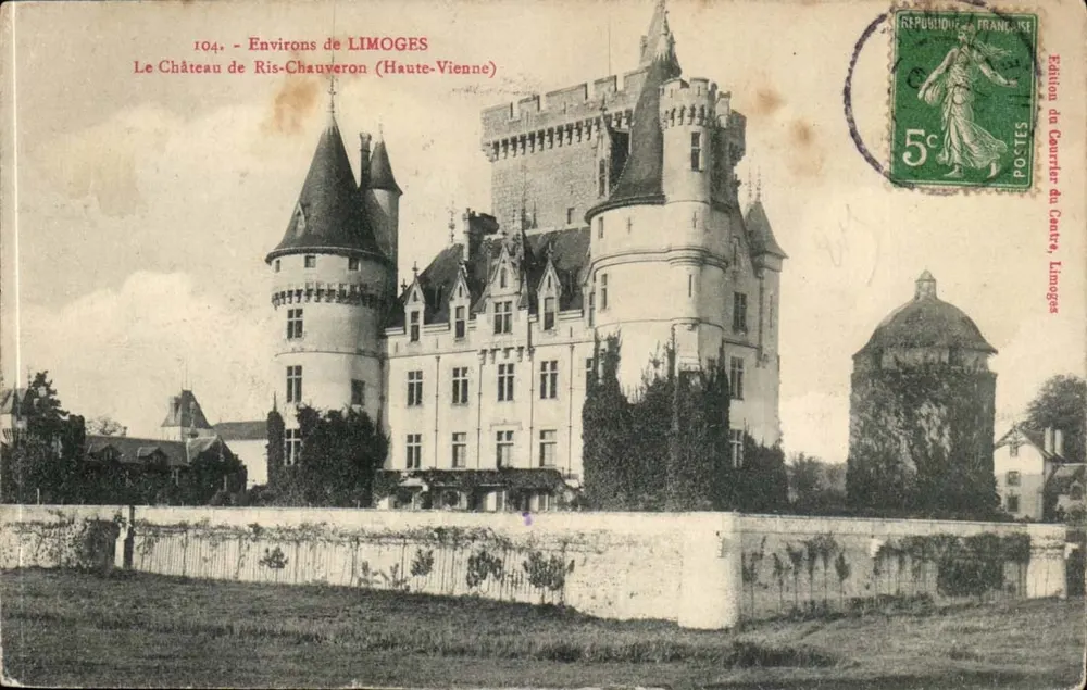 O Castelo de Ris-Chauveron — Alta-Vienne — Edição do Courrier du Centre, Limoges - Frente