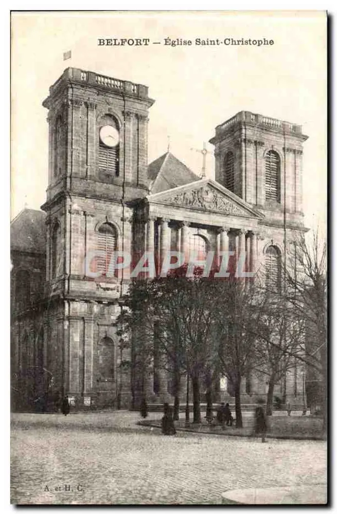 Belfort — Igreja de São Cristóvão — A. e H. C. - Frente
