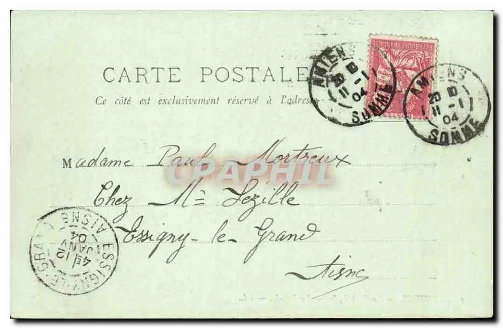 Amiens — A Catedral — A Fachada — LL. — J.H. Malan, G. Mortreux - Verso