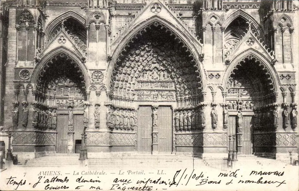 Amiens — A Catedral — O Portal — LL. n°7 - Frente