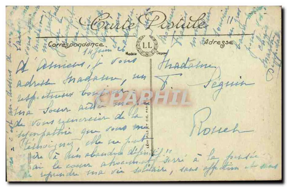 Amiens — O Hotel de Ville — LL. n°39 - Verso