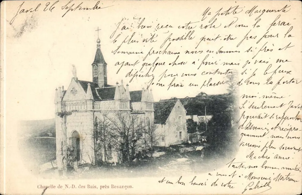 Kapelle N.-D. des Buis, nahe Besançon — Jazil 14. September 1902 — unbekannter Verlag - Vorderseite