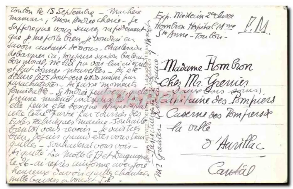 Toulon-Mourillon — Bucht des Fort Saint-Louis — unbekannter Verlag, n° 182 - Rückseite