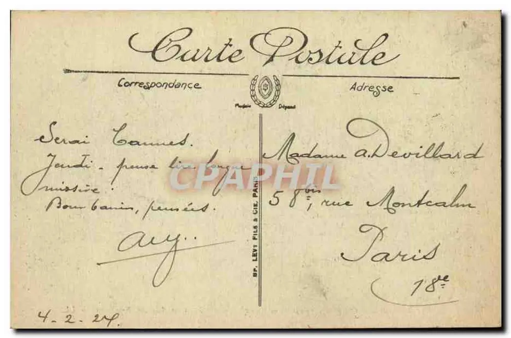 Hyères — A Capela da Ermitagem — Editor LL. - Verso