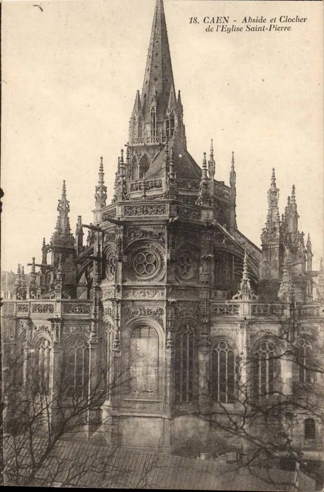 Caen - Abside e Clocher da Igreja de São Pedro — MABON-DOCCOUEL, CAEN, n°18 - Frente