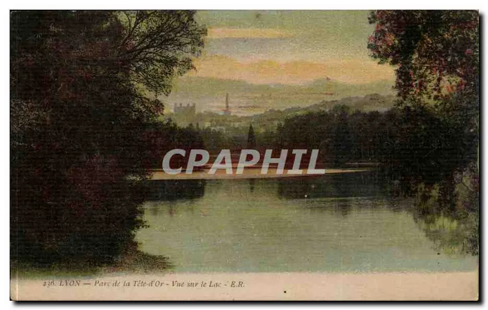 LYON — Parc de la Tête-d'Or — Blick auf den See — E.R. - Vorderseite