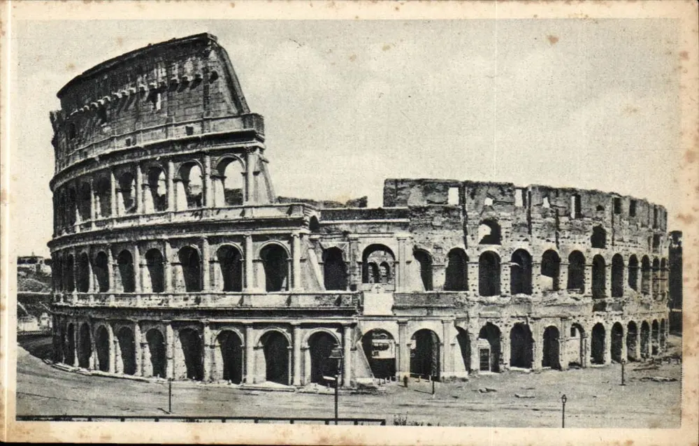 Colosseum von Rom — Panoramablick — Verleger Cecamì, Seriennummer nicht sichtbar - Vorderseite