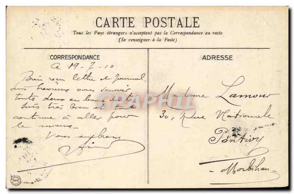 Vichy — Ponte sobre o Allier — Editor Vichy, n°15 - Verso