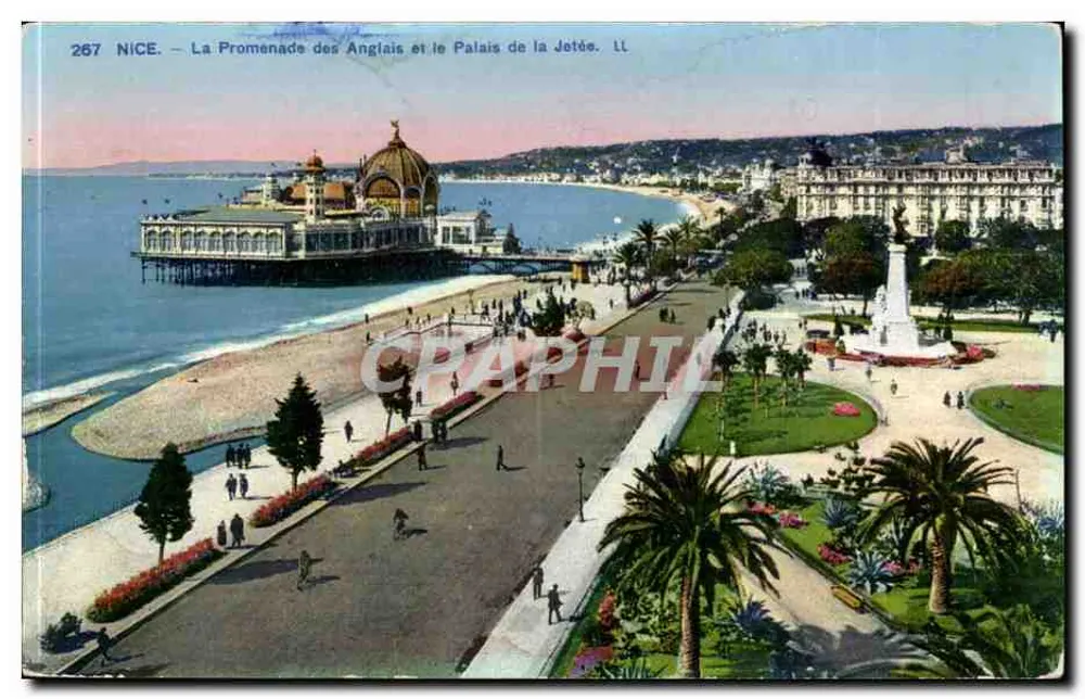 Nice — Ansicht der Promenade des Anglais und des Palais de la Jetée — LL, n° 267 - Vorderseite