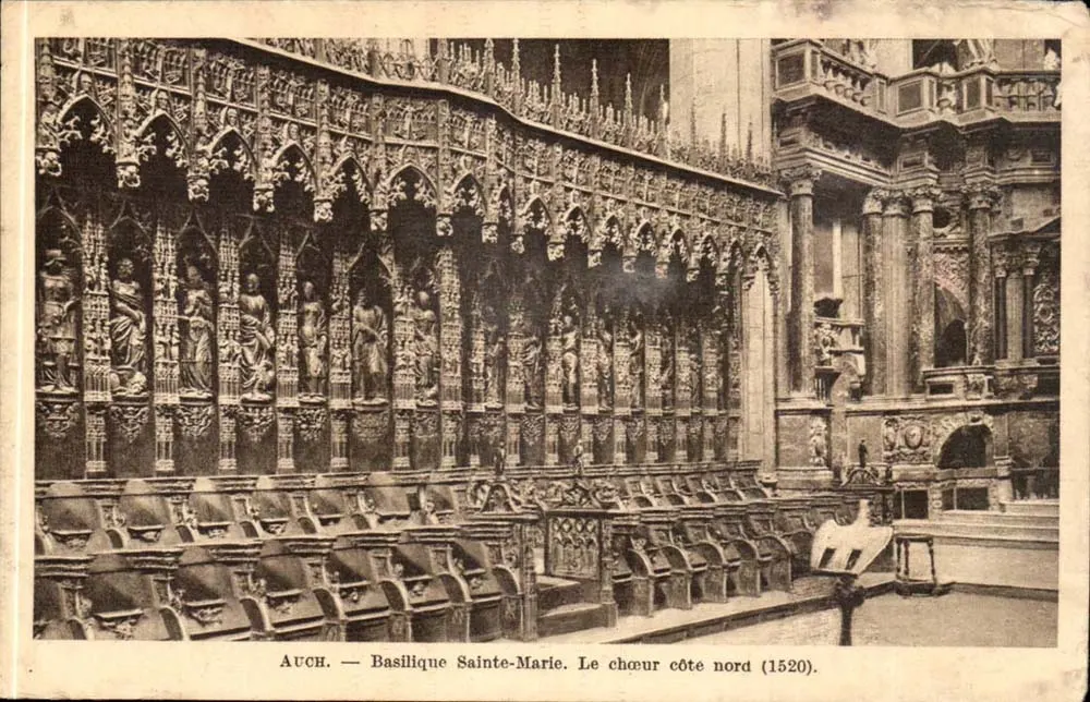 Auch — Basilique Sainte-Marie. Der nördliche Chor (1520). - Vorderseite