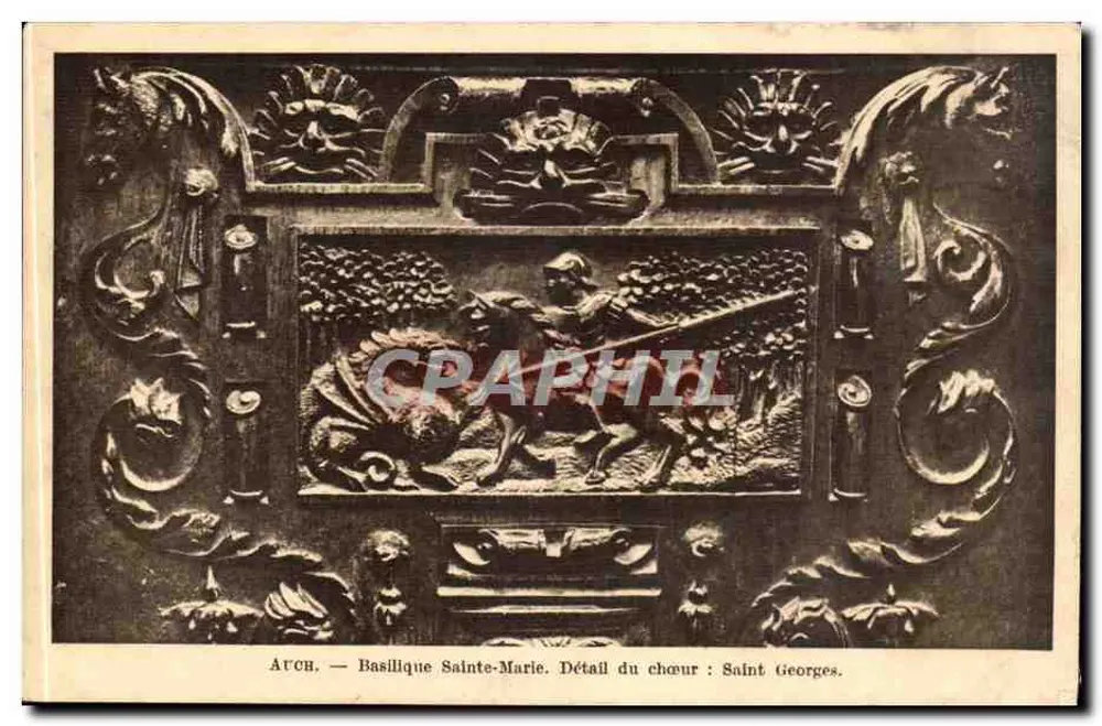 Auch — Basilika Sainte-Marie. Detail des Chors: Saint George. - Vorderseite