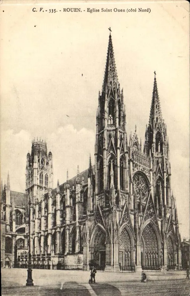 Rouen - Kirche Saint-Ouen (Nordseite) — C.V. 335 — Verlag C.V. - Vorderseite