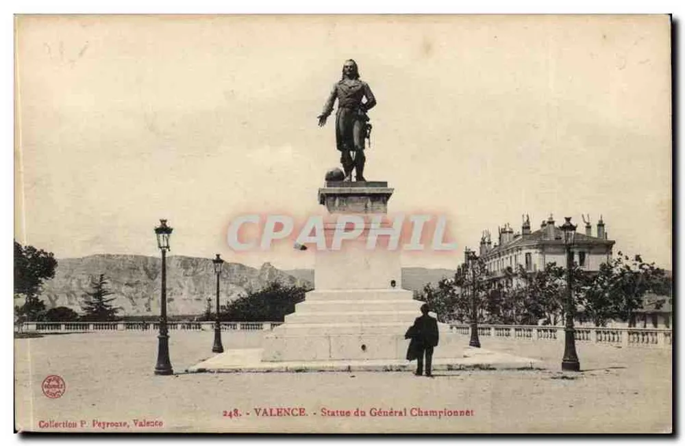 Valência - Estátua do Geral Championnet — Coleção P. Peyrouze, n°248 - Frente