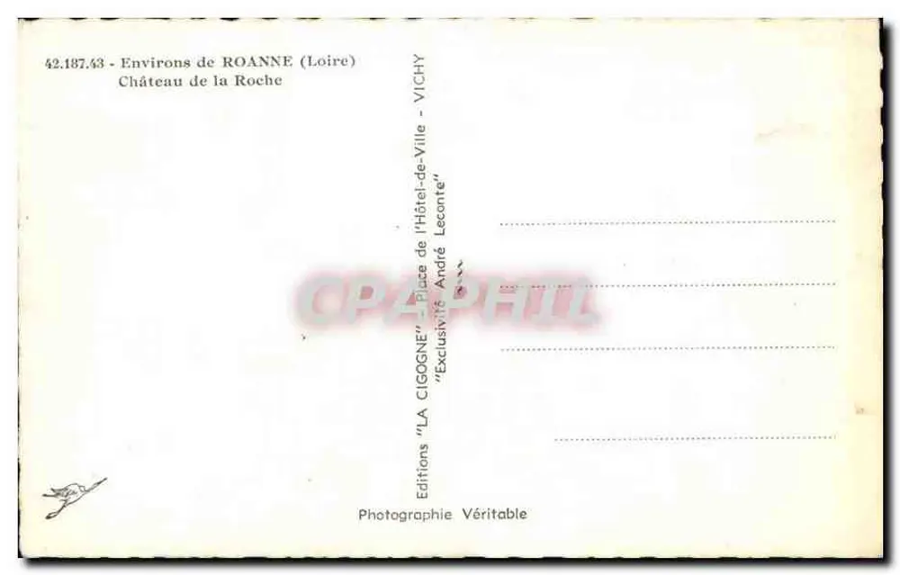 Castelo de La Roche — Arredores de Roanne (Loire) — Éditions La Cigogne - Verso