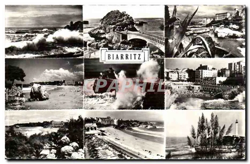 Biarritz — widok panoramiczny — wydawca L. Lauielle, nr 722 - Awers