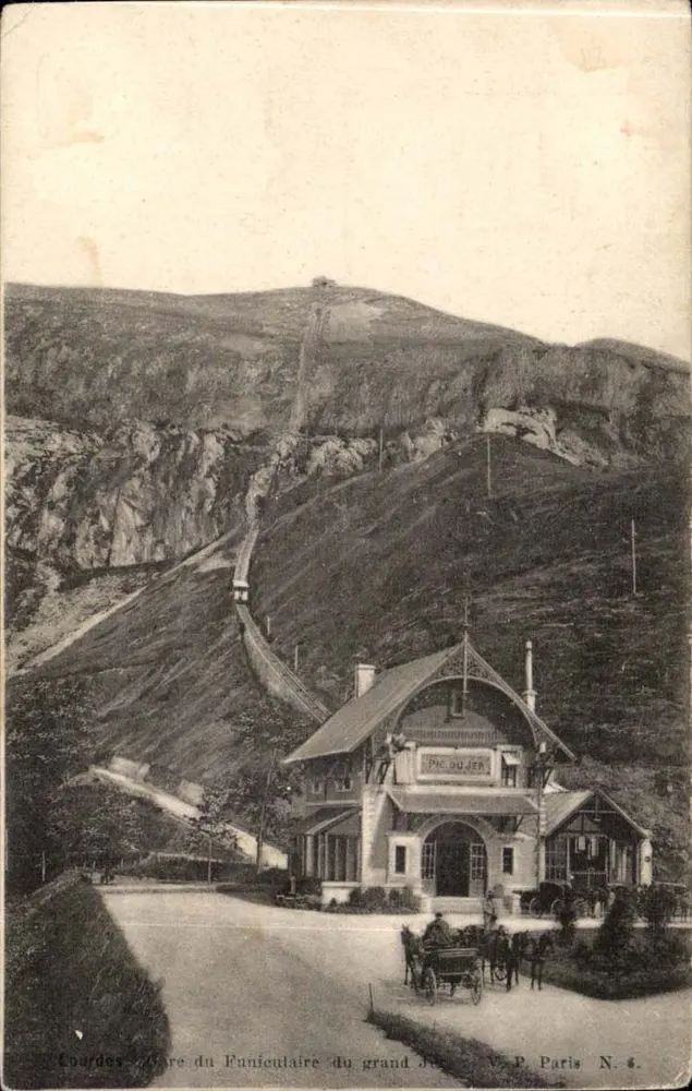 Lourdes - Estação do Funicular do Grand Jérôme - V.P. Paris N. 6 - Frente